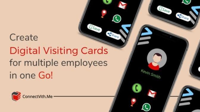 Create Digital Visiting Cards for multiple employees in one Go!