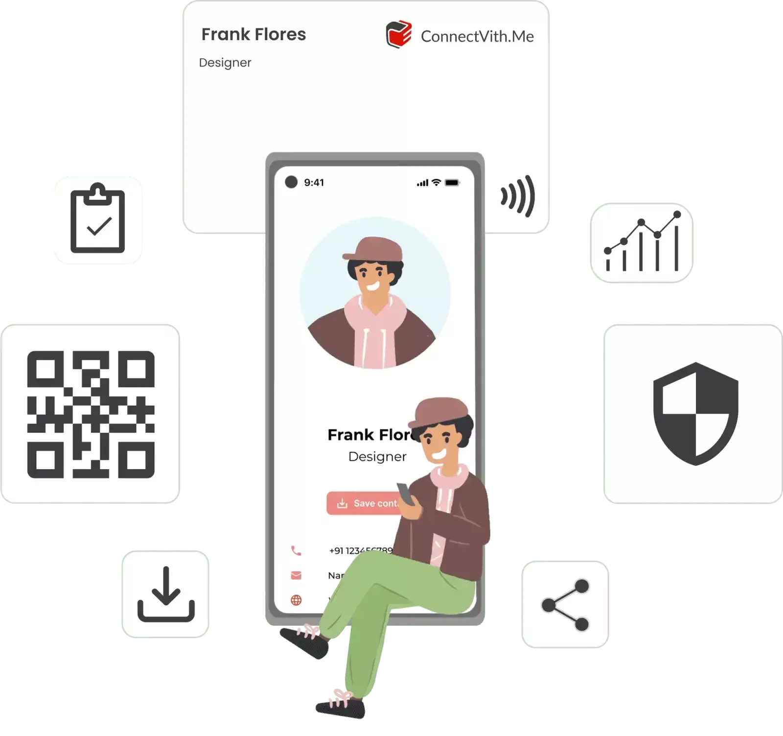 nfc card, digital visiting card