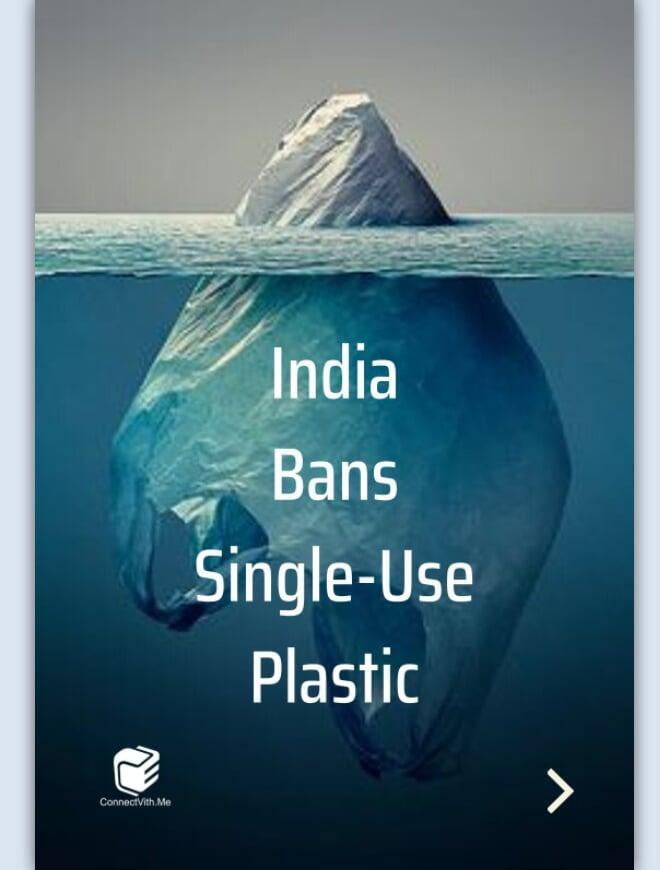 India generates around 2.4 lakhs tons of single use plastic annually.